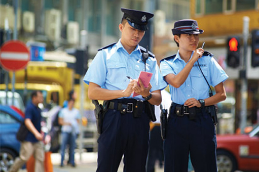 Photograph:Police officer on duty