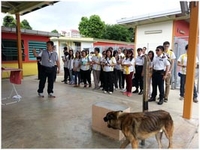 一眾少訊參觀K9警犬訓練學校。