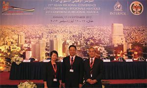 The Director of Crime and Security, Lo Wai-chung (centre), leads a delegation to attend the 21st INTERPOL Asian Regional Conference in Amman, Jordan, where delegates from some 40 countries and regions in Asia, South Pacific Region and the Middle East discuss issues of mutual concern, including cyber crime, terrorism and human trafficking.