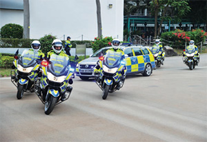 警队护送组其中一项职责是护送到访各国要员。