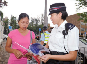 A promotional event aims at making school children carers more aware of road safety.