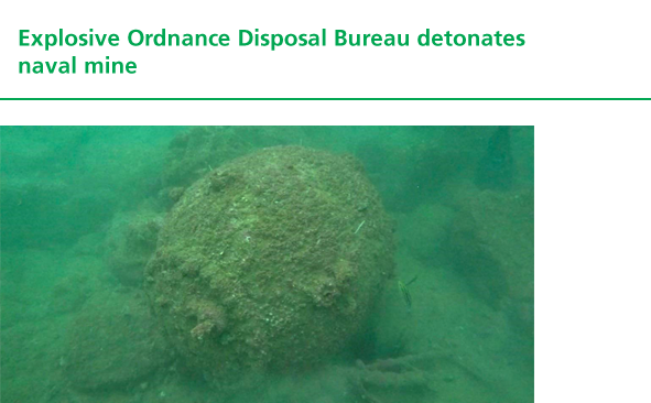 Explosive Ordnance Disposal Bureau detonates naval mine