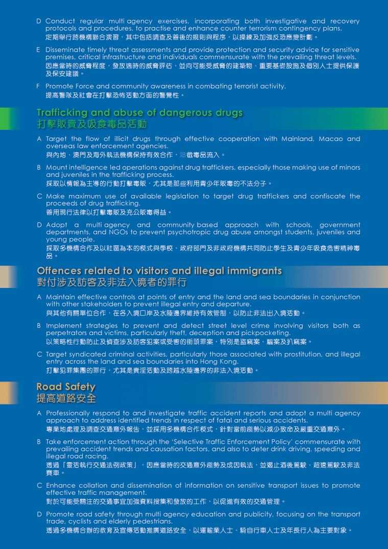 2010年警務處處長首要行動項目 Commissioner's Operational Priorities 2010