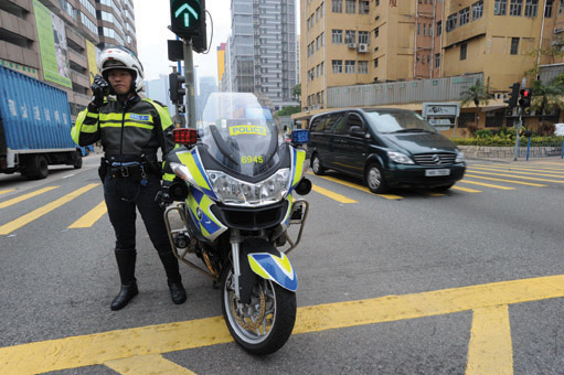 圖片：交通警員正在執行職務