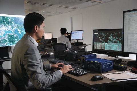 Photograph: Police officers of Cyber Security and Technology Crime Bureau on duty