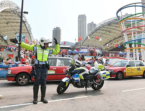 Photograph: Police officers participating in a drill