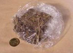 Cannabis wrapped in plastic cling film