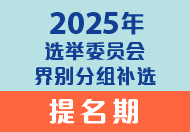 2025选举委员会界别分组补选提名期 