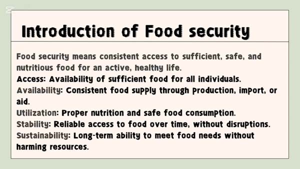 高中組22 - Introduction of Food Security
