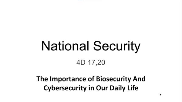 高中組46 - The Importance of Biosecurity And Cybersecurity in Our Daily Life