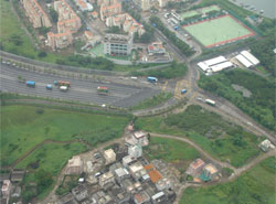 Aerial view of Sha Tau Kok Boundary Control Point