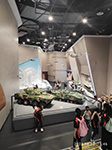 昂船洲軍營駐香港部隊展覽廳內的不同裝備模型