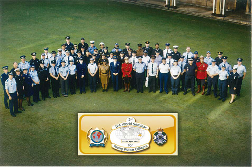 Two officers attend the 2nd International Police Association (IPA) World Seminar for Young Police Officers organised by IPA in Australia. More than 60 police officers from 30 countries and regions participate in the seminar to discuss topics such as different types of cyber crimes, child abuse, and emergency response and disaster preparedness.