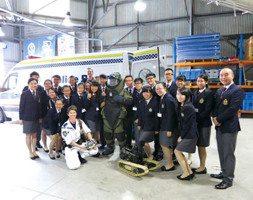 Twenty-one fight crime ambassadors visit New South Wales Police and Victoria Police to understand their work.
