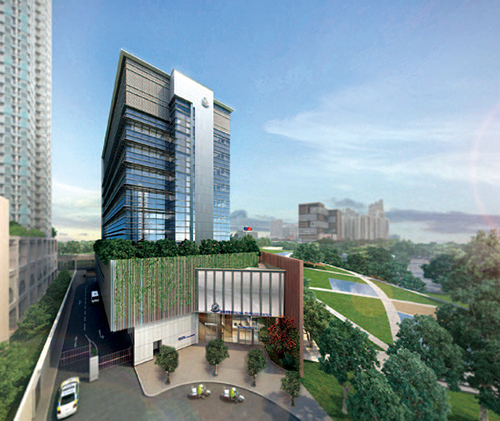 Perspective view of new Yau Ma Tei Divisional Police Station.