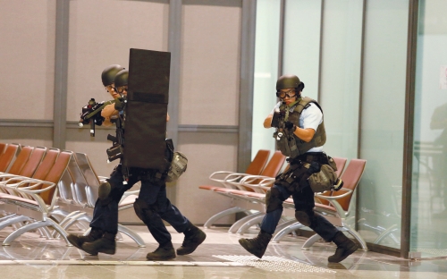 Counter Terrorism Response Unit conducts counter-terrorism exercise.