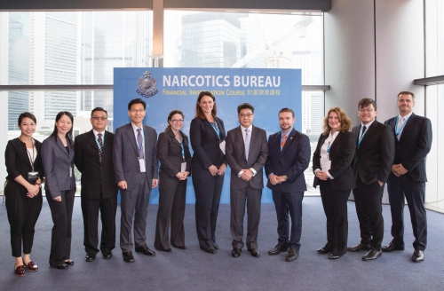 Narcot ics Bureau organises two international f inancial
investigation courses with the attendance of 99 participants from
13 jurisdictions and local law enforcement and regulatory agencies
in October.