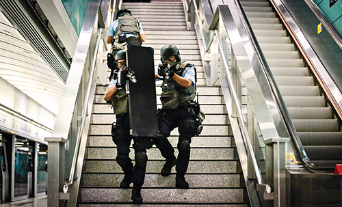 The Counter Terrorism Response Unit conducts regular drills.
