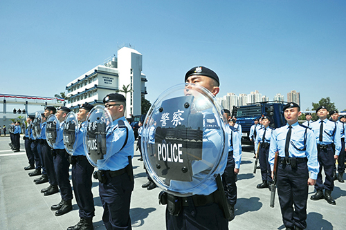 PTU officers receive regular training in public order policing.