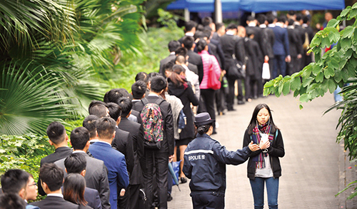 The Police Recruitment Day attracted a large turnout.