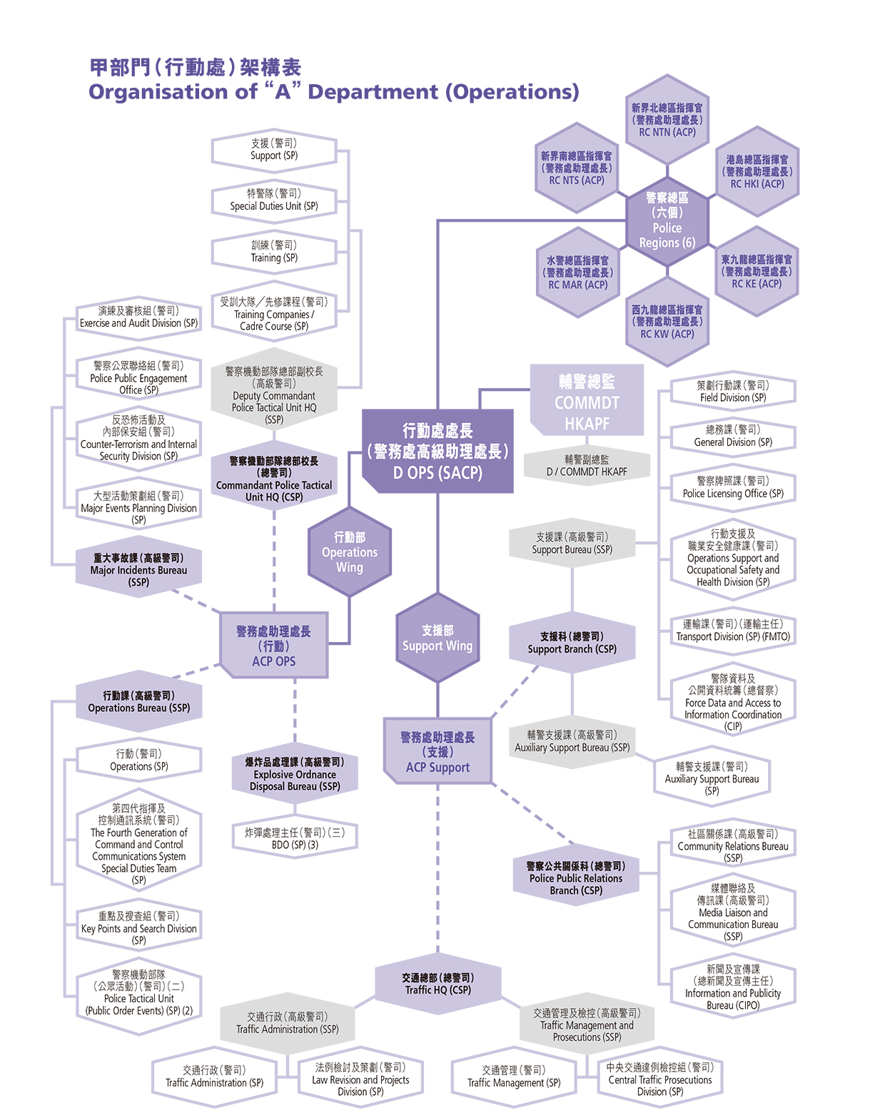 Organisation of “A” Department (Operations) 