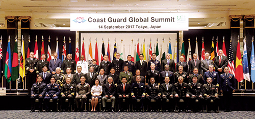 A delegation of Marine Region officers attended the Coast Guard Global Summit in Tokyo, Japan, in September. Delegations from 40 countries and areas took part in the summit, sharing ideas on ways to enhance maritime safety and security, protect the marine environment, and improve on-the-job training. 