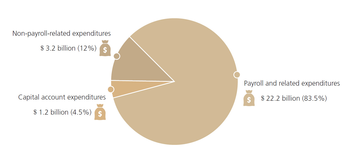 Revised estimated expenditure of the Force for financial year 2025-26