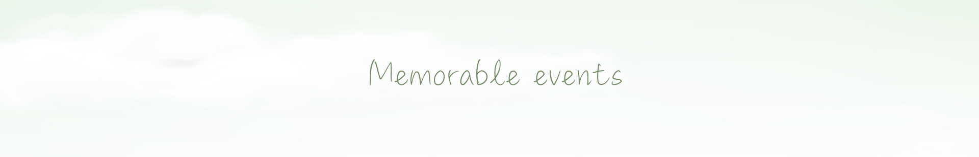  Memorable Events 