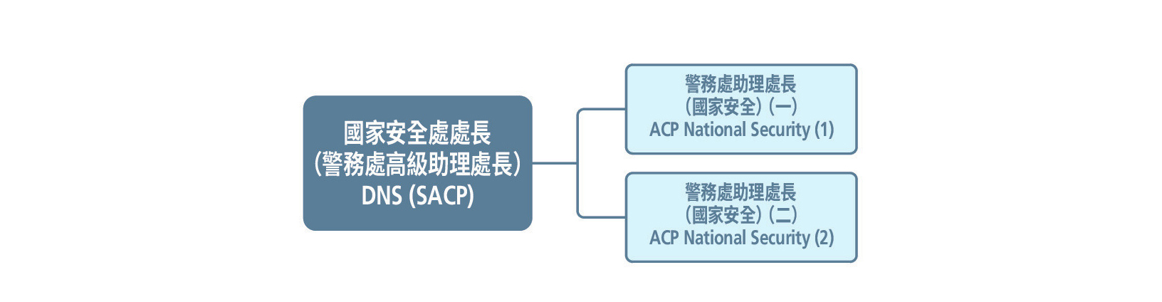 Organisation of 'NS' Department (National Security)