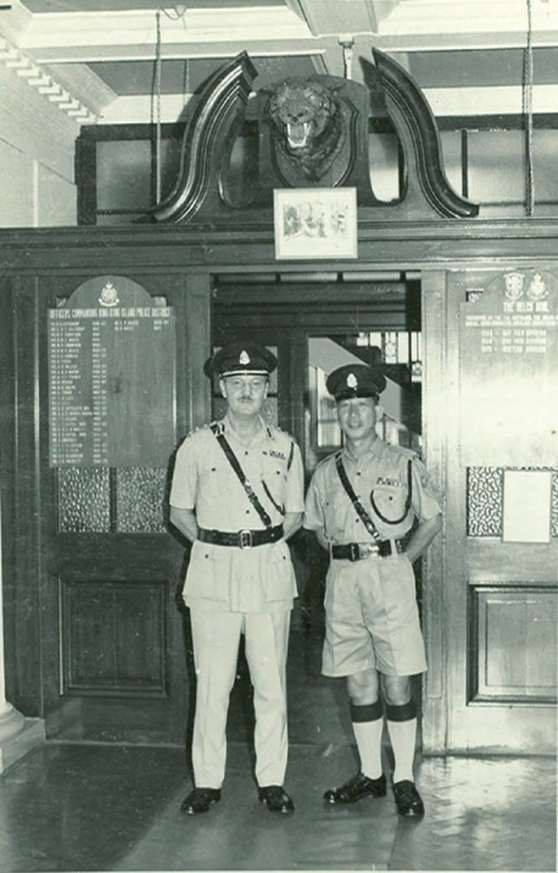 The head specimen of “The Tiger of Sheung Shui” was hung inside the Barrack Block of the then Police Headquarters, the 1960s.