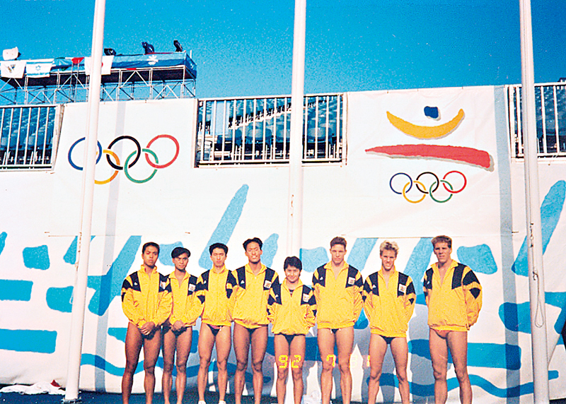 李嘉伟（左一）曾参与一九九二年的西班牙巴塞隆拿奥运会。